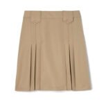 Above The Knee Front Pleated Skirt with Tabs