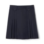 Above The Knee Front Pleated Skirt with Tabs