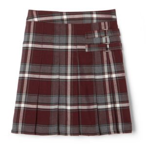 Plaid Pleated Two-Tab Scooter