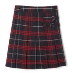 Plaid Pleated Two-Tab Scooter
