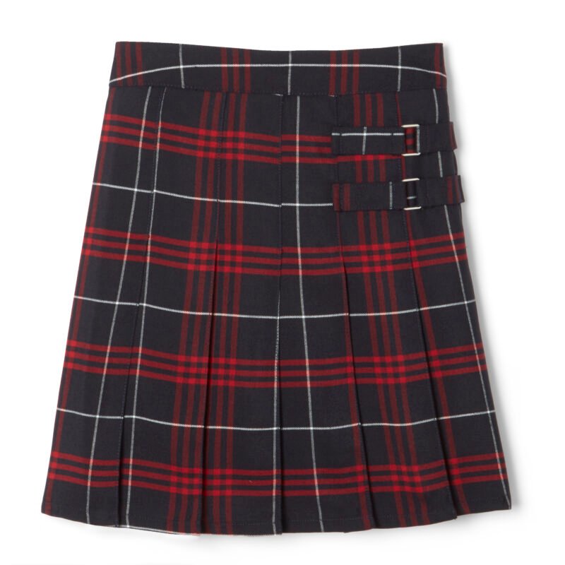 Plaid Pleated Two-Tab Scooter