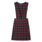 Plaid V-Neck Pleated Jumper