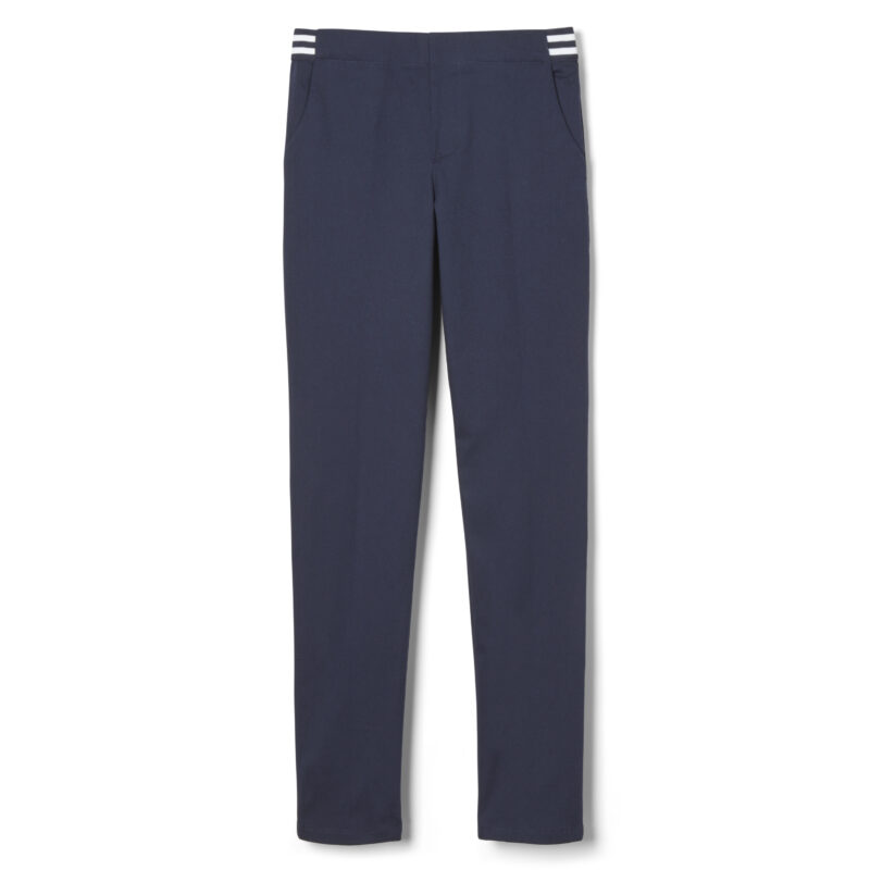 Pull-On Skinny Fit Stretch Twill Pant with Striped Elastic Waistband