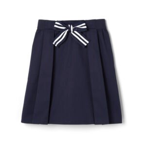 Pull-On Twill Scooter with Striped Bow