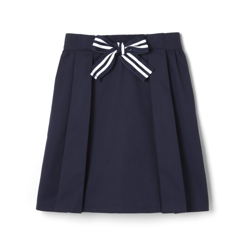 Pull-On Twill Scooter with Striped Bow
