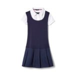 Short Sleeve 2-Fer Pleated Dress