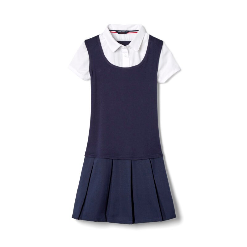 Short Sleeve 2-Fer Pleated Dress Short Sleeve 2-Fer Pleated Dress