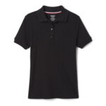 Short Sleeve Interlock Polo with Picot Collar