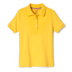 Short Sleeve Interlock Polo with Picot Collar
