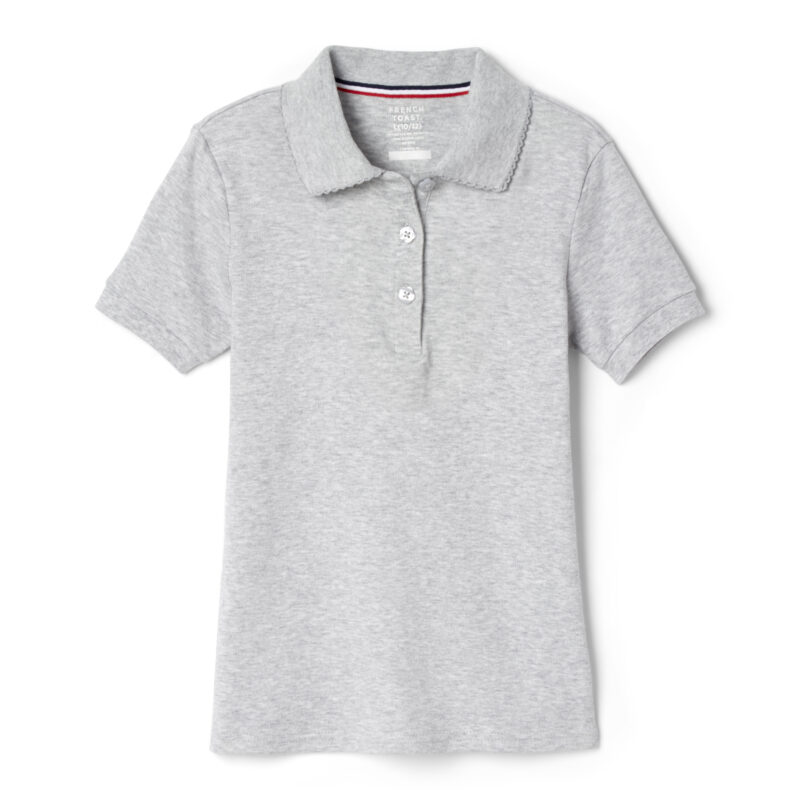 Short Sleeve Interlock Polo with Picot Collar