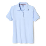 Short Sleeve Interlock Polo with Picot Collar