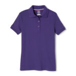 Short Sleeve Interlock Polo with Picot Collar