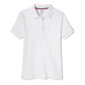 Short Sleeve Interlock Polo with Picot Collar
