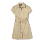Short Sleeve Twill Safari Dress