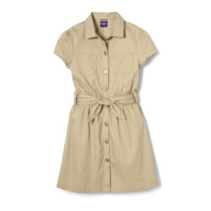 Short Sleeve Twill Safari Dress