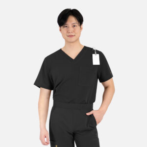 Maevn-Men's Contrast Piping Tuckable V-Neck Top – Matrix Pro Mens 5901-Black