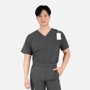 Maevn-Men's Contrast Piping Tuckable V-Neck Top – Matrix Pro Mens 5901-Heather Grey