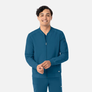 Maevn-Men's Full Zip Bomber Jacket – Momentum 5861-Caribbean Blue
