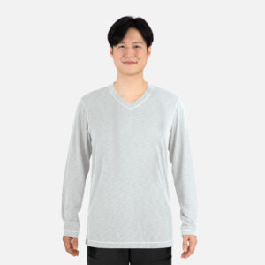 Maevn-Men's Long Sleeve Modal Tee – Knit 6429-Light Gray