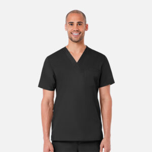 Maevn-Men's One Chest Pocket V-Neck Top – EON 5208-Black