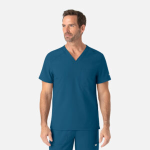 Maevn-Men's Tuckable Basic V-Neck Top – Momentum 5801-Caribbean Blue