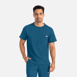 Maevn-Men's Tuckable Crew-neck Top – Momentum 5805-Caribbean Blue