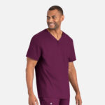 Maevn-Men's Tuckable Henley Top – Matrix Mens 5503-Wine
