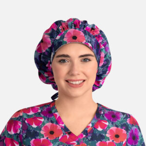 Maevn-Printed Bouffant Cap – NC325-Autumn Bloom