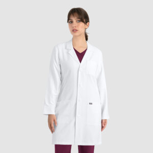 Maevn-Unisex Full Length Lab Coat – Momentum Lab Coats 7555-White