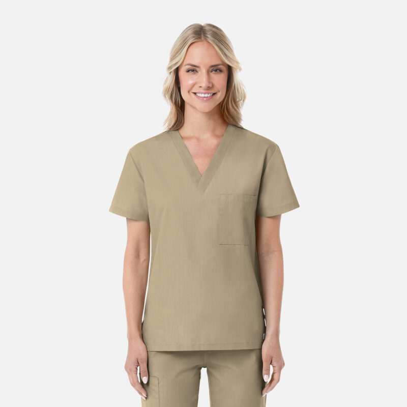 Maevn-Unisex V-Neck Top – RedPanda 1706-Khaki