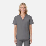 Maevn-Unisex V-Neck Top – RedPanda 1706-Pewter
