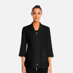 Maevn-Women's 3/4 Sleeve Zip Lab Jacket – Smart 8801-Black