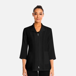 Maevn-Women's 3/4 Sleeve Zip Lab Jacket – Smart 8801-Black