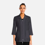 Maevn-Women's 3/4 Sleeve Zip Lab Jacket – Smart 8801-Pewter