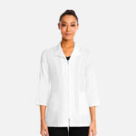Maevn-Women's 3/4 Sleeve Zip Lab Jacket – Smart 8801-White