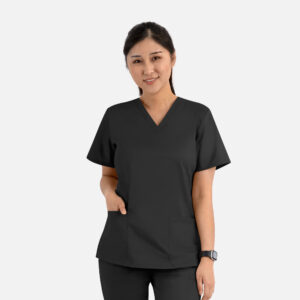 Maevn-Women's Basic V-Neck Top – Blossom Signature 2100-Black