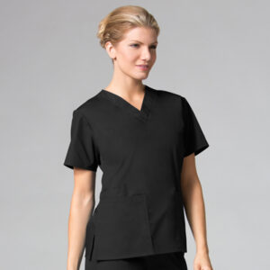 Maevn-Women's Classic V-Neck Top – Core 1016-Black