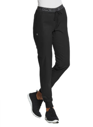 Maevn-Women's Full Elastic Logo Waist Jogger – EON Sport 7378-Black