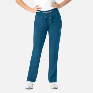 Maevn-Women's Full Elastic Pull-On Pant – Momentum 5091-Caribbean Blue