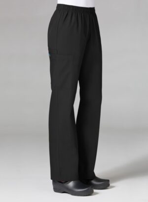 Maevn-Women's Full Elastic Waistband Cargo Pant – Core 9016-Black