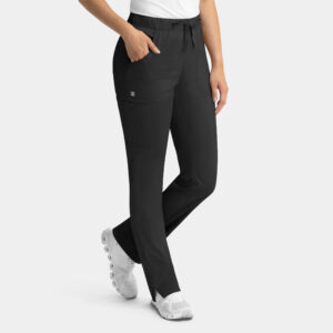 Maevn-Women's Full Elastic Waistband Cargo Pant – Matrix 6501-Black