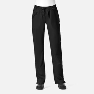 Maevn-Women's Full Elastic Zipper Pocket Cargo Pant – EON 7308-Black