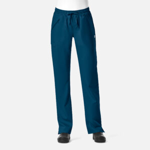 Maevn-Women's Full Elastic Zipper Pocket Cargo Pant – EON 7308-Caribbean Blue