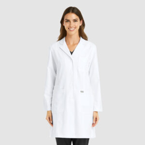 Maevn-Women's Full Length Lab Coat – Momentum Lab Coats 5071-White