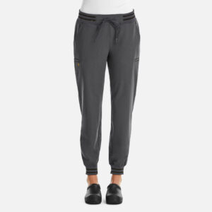 Maevn-Women's Full Waist Jogger with Metallic Detail – Matrix Pro 6902-Heather Grey
