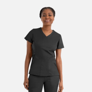 Maevn-Women's Functional V-Neck Top – Blossom Signature 2101-Black