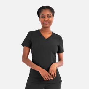 Maevn-Women's Layered V-Neck Top – Matrix Pro 3901-Black
