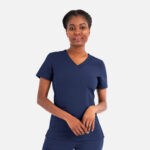 Maevn-Women's Layered V-Neck Top – Matrix Pro 3901-Navy