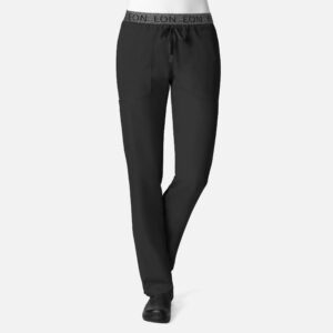 Maevn-Women's Logo Waistband 7-Pocket Pant – EON 7348-Black