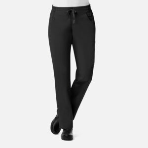 Maevn-Women's Mesh Pocket 3/4 Elastic Band Pant – Blossom Signature 8102-Black